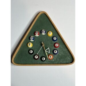 Vintage Kirch Billiards Triangle Pool Rack Pool Balls Clock Does Not Work